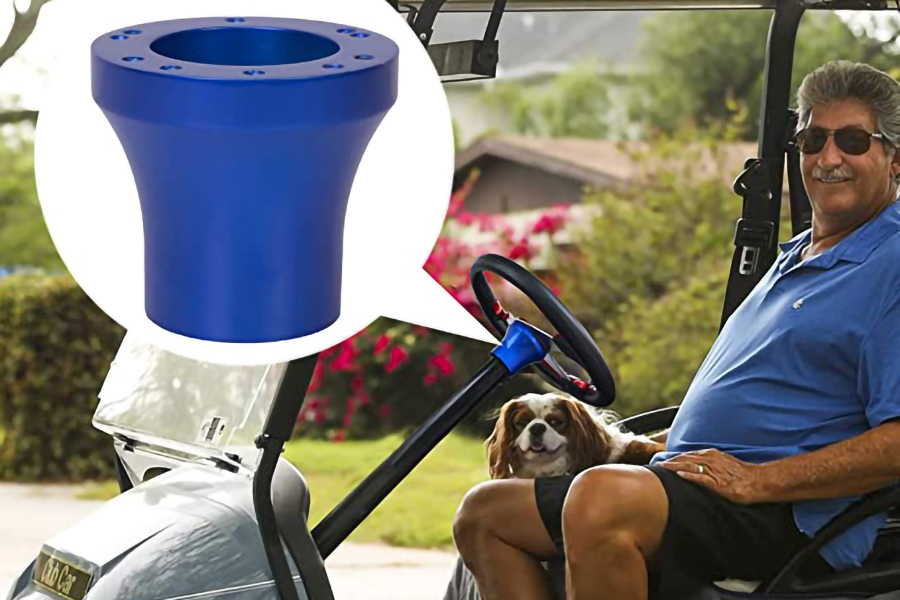 Golf Cart Steering Wheels & Adapter  Blue