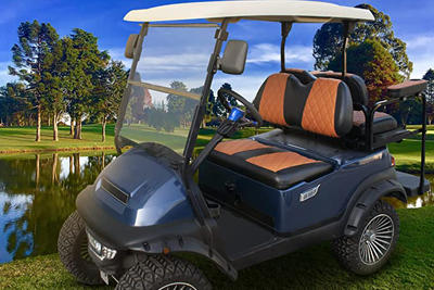 Golf Cart Seat Covers Diamond Brown & Black